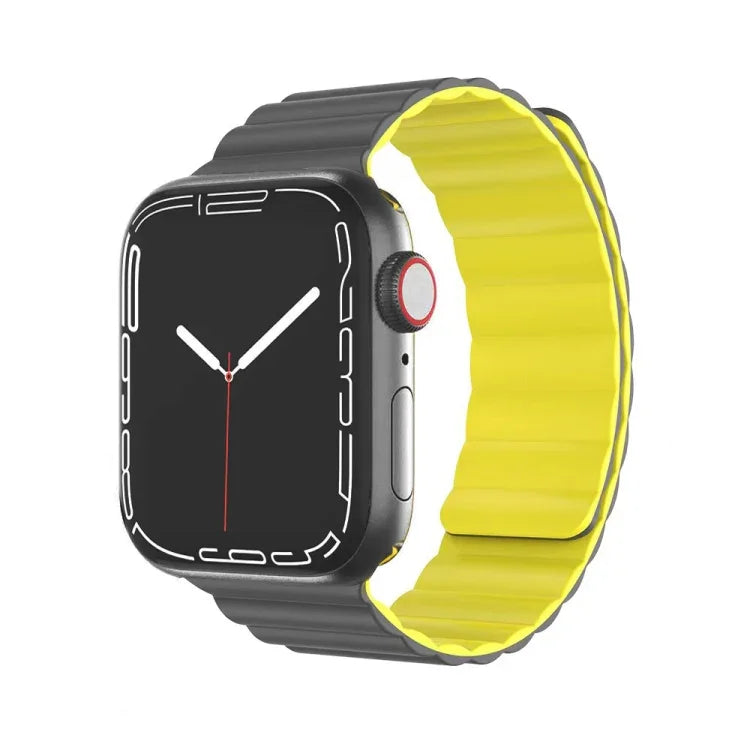 ミューチュアル モランシリーズ リキッドシリコン 磁気ストラップ 時計バンド、Apple Watch シリーズ 7 41mm / 6&SE&5&4 40mm / 3&2&1 38mm、7 45mm / 6&SE&5&4 44mm / 3&2&1 42mm 用