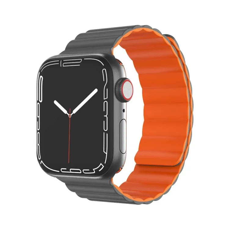 ミューチュアル モランシリーズ リキッドシリコン 磁気ストラップ 時計バンド、Apple Watch シリーズ 7 41mm / 6&SE&5&4 40mm / 3&2&1 38mm、7 45mm / 6&SE&5&4 44mm / 3&2&1 42mm 用
