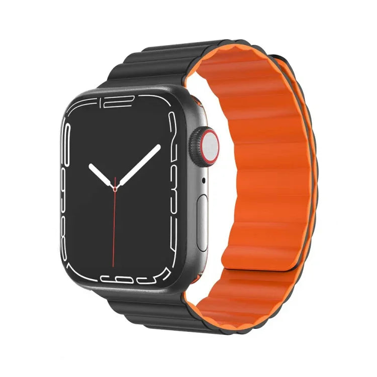 ミューチュアル モランシリーズ リキッドシリコン 磁気ストラップ 時計バンド、Apple Watch シリーズ 7 41mm / 6&SE&5&4 40mm / 3&2&1 38mm、7 45mm / 6&SE&5&4 44mm / 3&2&1 42mm 用