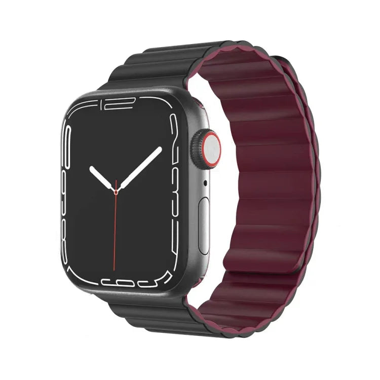 ミューチュアル モランシリーズ リキッドシリコン 磁気ストラップ 時計バンド、Apple Watch シリーズ 7 41mm / 6&SE&5&4 40mm / 3&2&1 38mm、7 45mm / 6&SE&5&4 44mm / 3&2&1 42mm 用