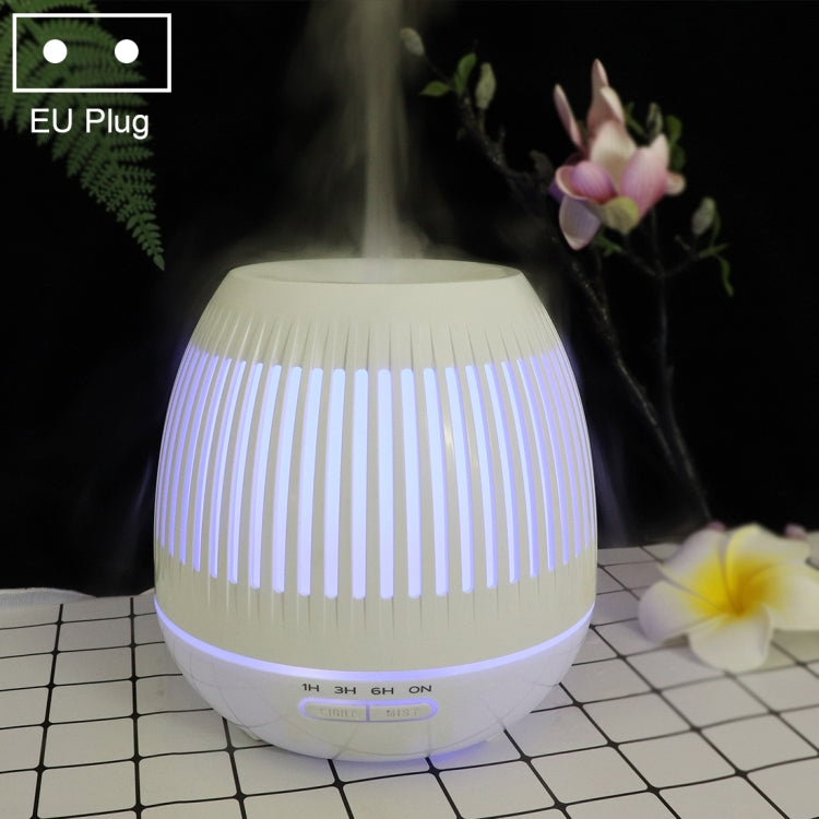 400ml 透かし彫り LED加湿器 木目調 空気清浄機 アロママシン カラフルLEDライト付き EUプラグ UKプラグ USプラグ