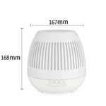 400ml 透かし彫り LED加湿器 木目調 空気清浄機 アロママシン カラフルLEDライト付き EUプラグ UKプラグ USプラグ