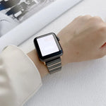 セラミック ワンビーズ スチール ストラップ 時計バンド、Apple Watch シリーズ 7 41mm / 6&SE&5&4 40mm / 3&2&1 38mm、7 45mm / 6&SE&5&4 44mm / 3&2&1 42mm 用