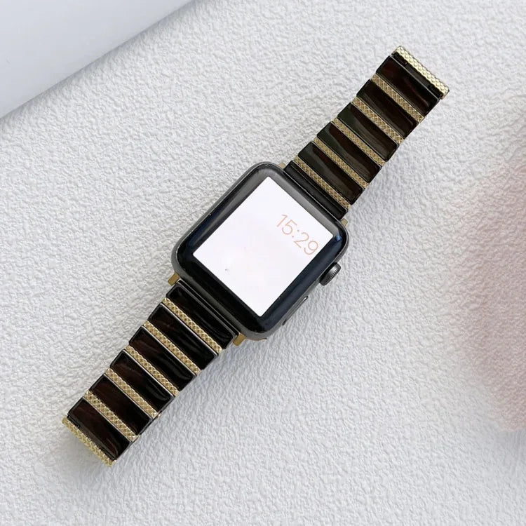セラミック ワンビーズ スチール ストラップ 時計バンド、Apple Watch シリーズ 7 41mm / 6&SE&5&4 40mm / 3&2&1 38mm、7 45mm / 6&SE&5&4 44mm / 3&2&1 42mm 用