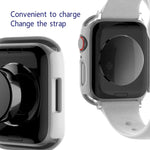 2-in-1 PCフレーム + 強化ガラス プロテクターケース、Apple Watch シリーズ 9 / 8 / 7 41mm 用、Apple Watch シリーズ 8 / 7 45mm 用