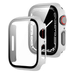 2-in-1 PCフレーム + 強化ガラス プロテクターケース、Apple Watch シリーズ 9 / 8 / 7 41mm 用、Apple Watch シリーズ 8 / 7 45mm 用