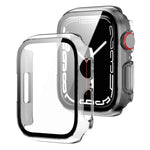 2-in-1 PCフレーム + 強化ガラス プロテクターケース、Apple Watch シリーズ 9 / 8 / 7 41mm 用、Apple Watch シリーズ 8 / 7 45mm 用