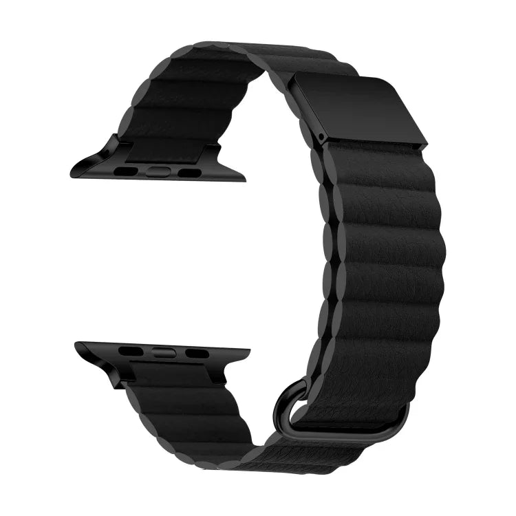 Apple Watchシリーズ用マグネットレザーストラップバンド、7 41mm / 6&SE&5&4 40mm / 3&2&1 38mm、7 45mm / 6&SE&5&4 44mm / 3&2&1 42mm