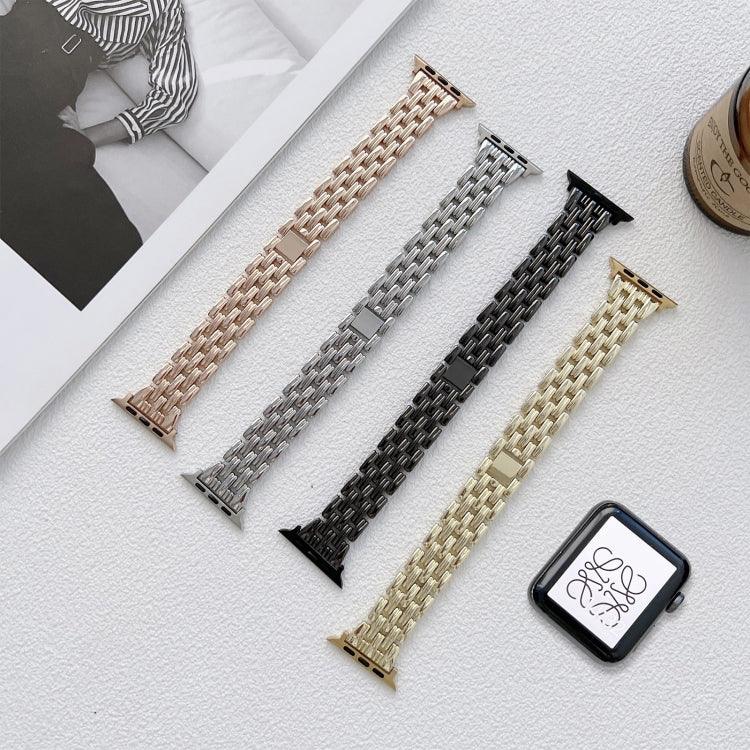 Apple Watchシリーズ用ファイブバーツライプステンレススチールストラップバンド、7 41mm / 6&SE&5&4 40mm / 3&2&1 38mm、7 45mm / 6&SE&5&4 44mm / 3&2&1 42mm