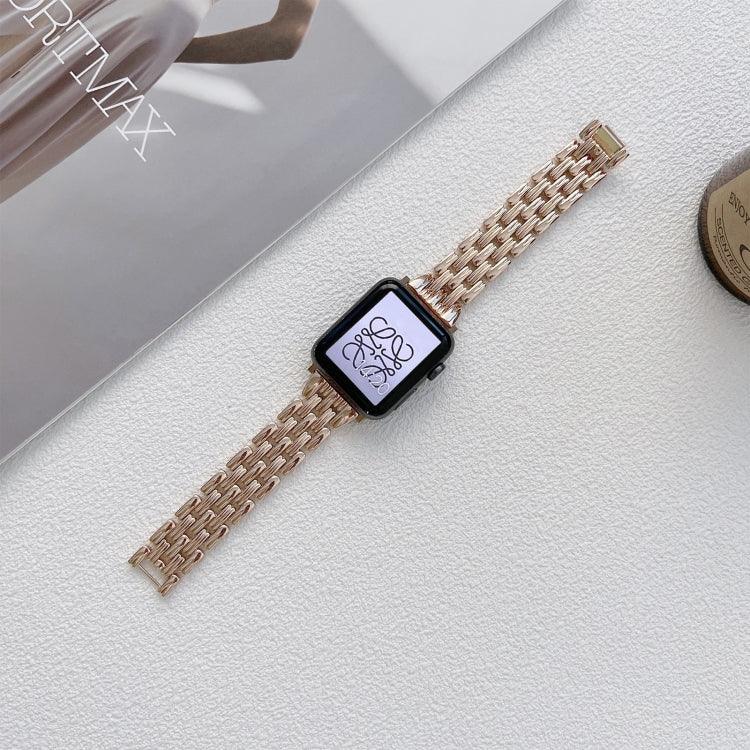 Apple Watchシリーズ用ファイブバーツライプステンレススチールストラップバンド、7 41mm / 6&SE&5&4 40mm / 3&2&1 38mm、7 45mm / 6&SE&5&4 44mm / 3&2&1 42mm