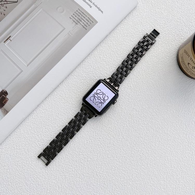 Apple Watchシリーズ用ファイブバーツライプステンレススチールストラップバンド、7 41mm / 6&SE&5&4 40mm / 3&2&1 38mm、7 45mm / 6&SE&5&4 44mm / 3&2&1 42mm