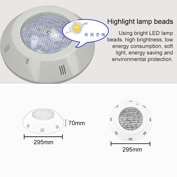 スイミングプール用ABS壁掛けランプ LED水中ライト、6W、9W、12W、15W、18W、24W