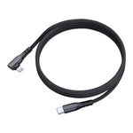 6A PD 20W USB-C / Type-C to 8ピン エルボー モバイルフォンデータケーブル、1m、2m