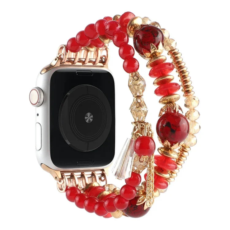 Apple Watchシリーズ用パールストラップバンド、7 41mm / 6&SE&5&4 40mm / 3&2&1 38mm、7 45mm / 6&SE&5&4 44mm / 3&2&1 42mm