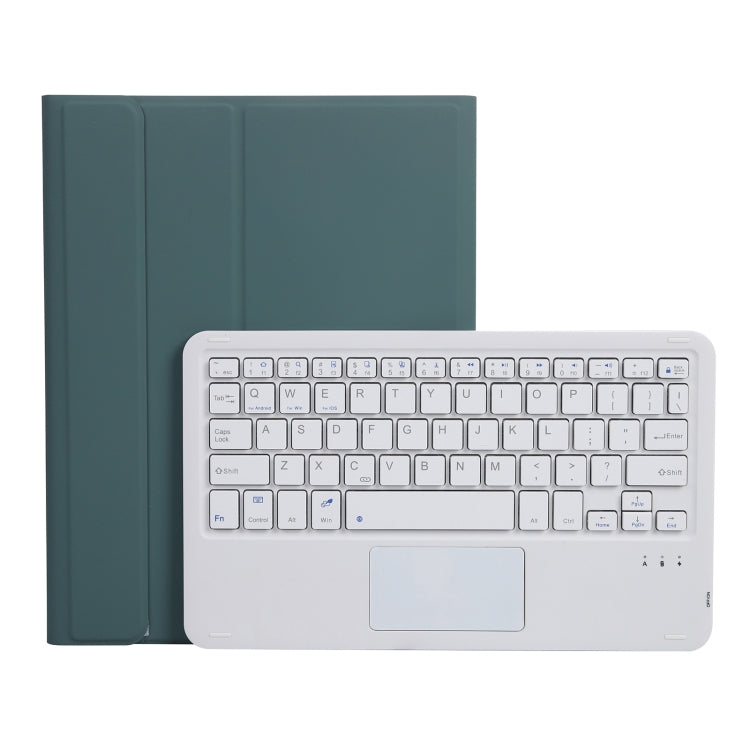 A07B-A ラムスキンテクスチャ スクエアキーキャップ Bluetoothキーボードレザーケース タッチコントロール付き iPad用 iPad 9.7 2018 & 2017 / Pro 9.7インチ / Air 2 / iPad Pro 10.5インチ / 10.2 2021 & 2020 & 2019 / Air 3対応