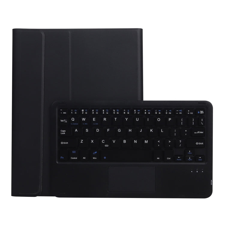 A07B-A ラムスキンテクスチャ スクエアキーキャップ Bluetoothキーボードレザーケース タッチコントロール付き iPad用 iPad 9.7 2018 & 2017 / Pro 9.7インチ / Air 2 / iPad Pro 10.5インチ / 10.2 2021 & 2020 & 2019 / Air 3対応