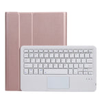 A07B-A ラムスキンテクスチャ スクエアキーキャップ Bluetoothキーボードレザーケース タッチコントロール付き iPad用 iPad 9.7 2018 & 2017 / Pro 9.7インチ / Air 2 / iPad Pro 10.5インチ / 10.2 2021 & 2020 & 2019 / Air 3対応