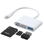 JOYROOM S-H142 4-in-1 8ピン to SD / TFカード + 8ピン充電 + USBインターフェース OTG カメラリーダーアダプター
