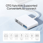 JOYROOM S-H142 4-in-1 8ピン to SD / TFカード + 8ピン充電 + USBインターフェース OTG カメラリーダーアダプター