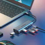 amalink 95119D Type-C / USB-C to 4ポートUSB + PD 3.0 多機能ハブドッキングステーション、95119D