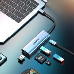 amalink 95120D Type-C / USB-C to SD/TF + 3ポートUSB + PD 3.0 多機能ハブドッキングステーション、95120D