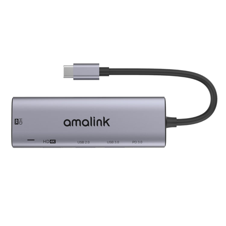 amalink 95126 Type-C / USB-C to デュアルHDMI + 2ポートUSB + PD 3.0 多機能ハブ、95126