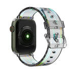 Apple Watchシリーズ用カラフル透明シリコンウォッチバンド、7 45mm / 6 & SE & 5 & 4 44mm / 3 & 2 & 1 42mm、7 41mm / 6 & SE & 5 & 4 40mm / 3 & 2 & 1 38mm