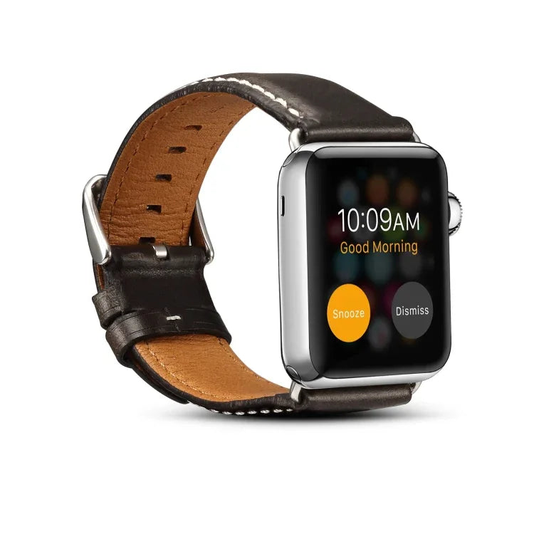オイルワックスレトロカウハイドストラップウォッチバンド、Apple Watch Series対応、Apple Watch Series 5対応