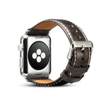オイルワックスレトロカウハイドストラップウォッチバンド、Apple Watch Series対応、Apple Watch Series 5対応
