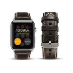 オイルワックスレトロカウハイドストラップウォッチバンド、Apple Watch Series対応、Apple Watch Series 5対応
