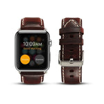 オイルワックスレトロカウハイドストラップウォッチバンド、Apple Watch Series対応、Apple Watch Series 5対応