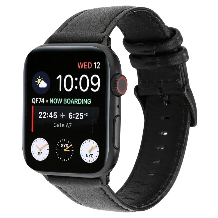 オイルワックスクレイジーホーステクスチャ本革ストラップ、Apple Watch Series対応、Apple Watch Series 5対応