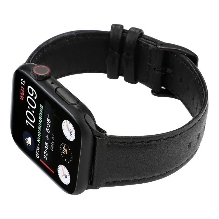 オイルワックスクレイジーホーステクスチャ本革ストラップ、Apple Watch Series対応、Apple Watch Series 5対応
