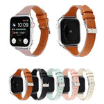 ステッチストライプ本革ストラップウォッチバンド、Apple Watch Series対応、Apple Watch Series 5対応