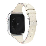 ステッチストライプ本革ストラップウォッチバンド、Apple Watch Series対応、Apple Watch Series 5対応