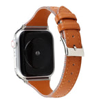 ステッチストライプ本革ストラップウォッチバンド、Apple Watch Series対応、Apple Watch Series 5対応