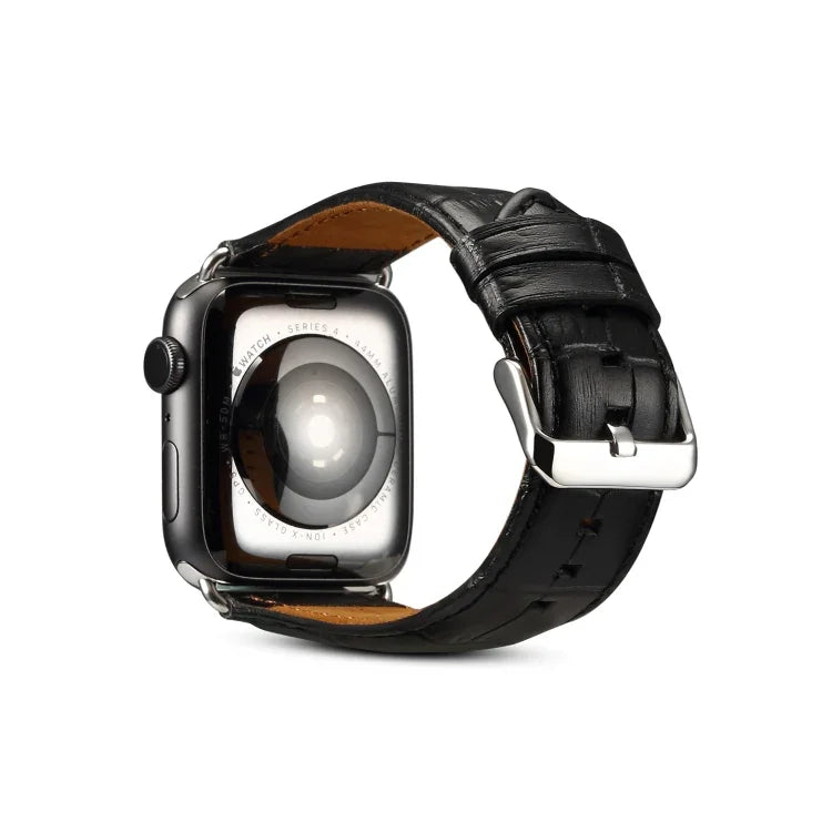 カウハイド クロコダイルテクスチャーストラップバンド、Apple Watchシリーズ用、Apple Watchシリーズ5用