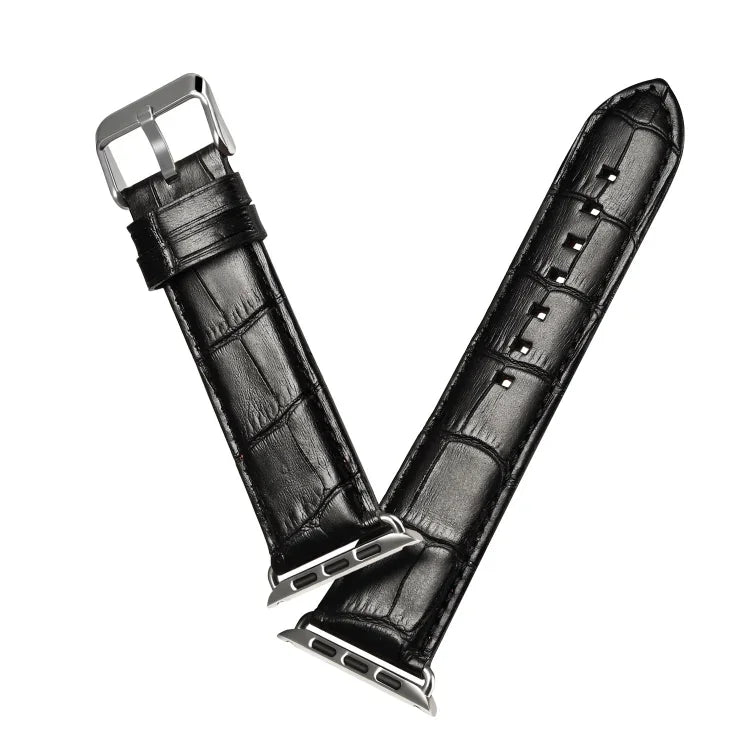 カウハイド クロコダイルテクスチャーストラップバンド、Apple Watchシリーズ用、Apple Watchシリーズ5用