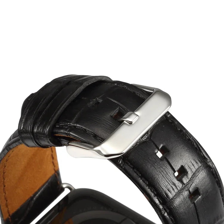 カウハイド クロコダイルテクスチャーストラップバンド、Apple Watchシリーズ用、Apple Watchシリーズ5用
