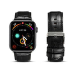 カウハイド クロコダイルテクスチャーストラップバンド、Apple Watchシリーズ用、Apple Watchシリーズ5用