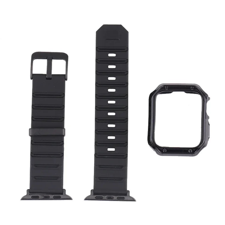 シリコンウォッチバンド＋ウォッチケースセット、Apple Watchシリーズ9 / 8 / 7 41mm用、Apple Watchシリーズ9 / 8 / 7 45mm用