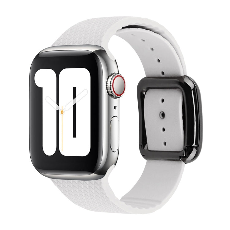 ブラックバックルシリコンウォッチバンド、Apple Watch Series 7 41mm / 6&SE&5&4 40mm / 3&2&1 38mm用