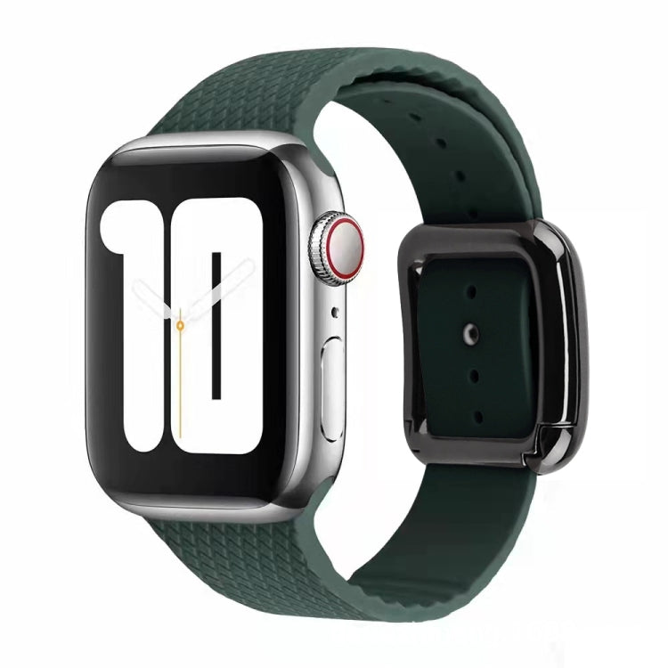ブラックバックルシリコンウォッチバンド、Apple Watch Series 7 41mm / 6&SE&5&4 40mm / 3&2&1 38mm用