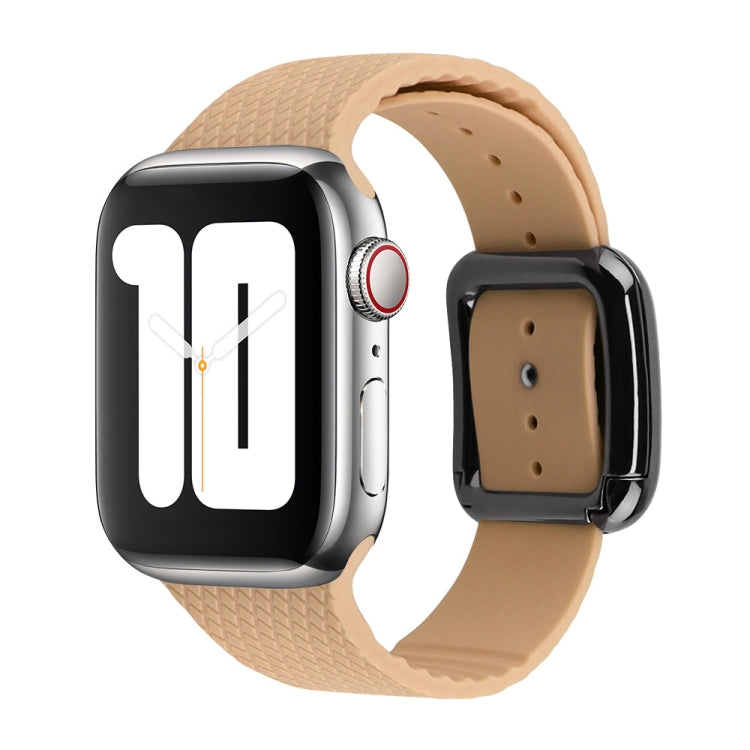 ブラックバックルシリコンウォッチバンド、Apple Watch Series 7 41mm / 6&SE&5&4 40mm / 3&2&1 38mm用
