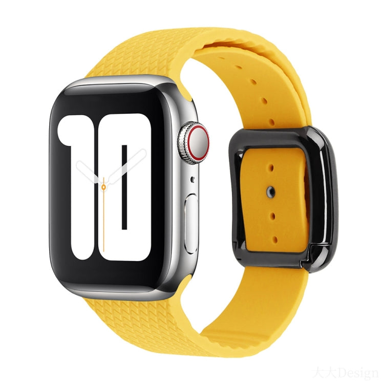 ブラックバックルシリコンウォッチバンド、Apple Watch Series 7 41mm / 6&SE&5&4 40mm / 3&2&1 38mm用