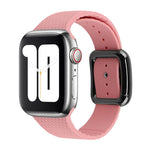ブラックバックルシリコンウォッチバンド、Apple Watch Series 7 41mm / 6&SE&5&4 40mm / 3&2&1 38mm用