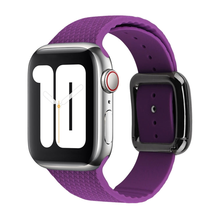ブラックバックルシリコンウォッチバンド、Apple Watch Series 7 41mm / 6&SE&5&4 40mm / 3&2&1 38mm用
