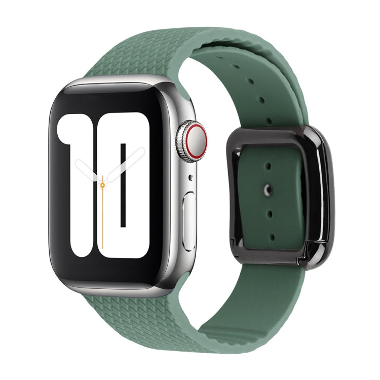 ブラックバックルシリコンウォッチバンド、Apple Watch Series 7 41mm / 6&SE&5&4 40mm / 3&2&1 38mm用