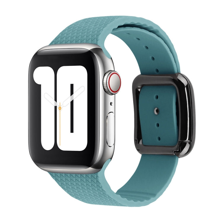 ブラックバックルシリコンウォッチバンド、Apple Watch Series 7 41mm / 6&SE&5&4 40mm / 3&2&1 38mm用