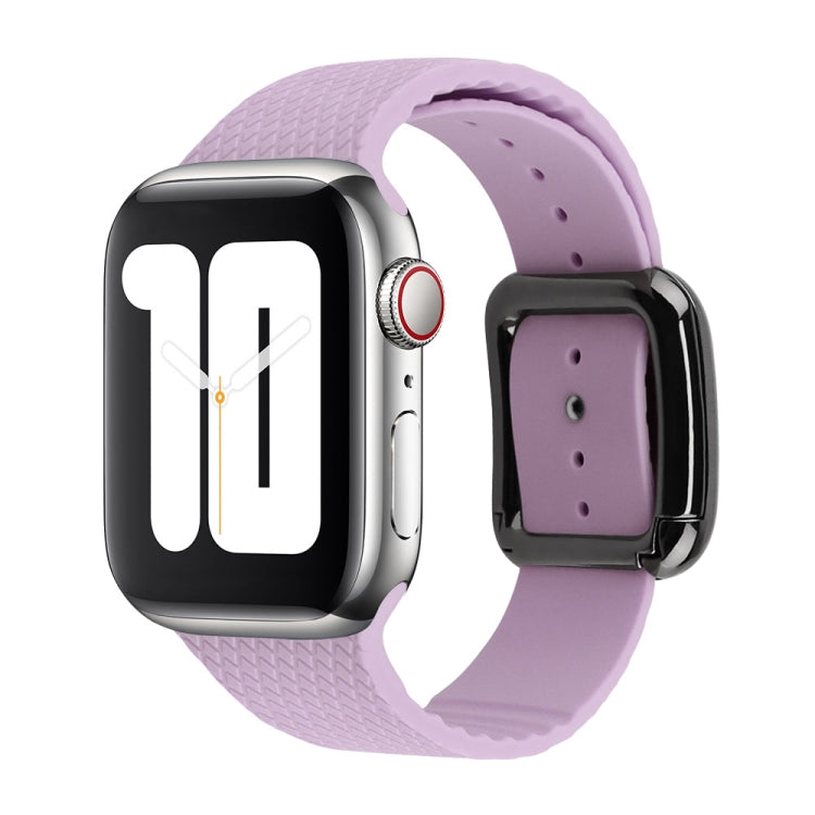 ブラックバックルシリコンウォッチバンド、Apple Watch Series 7 41mm / 6&SE&5&4 40mm / 3&2&1 38mm用